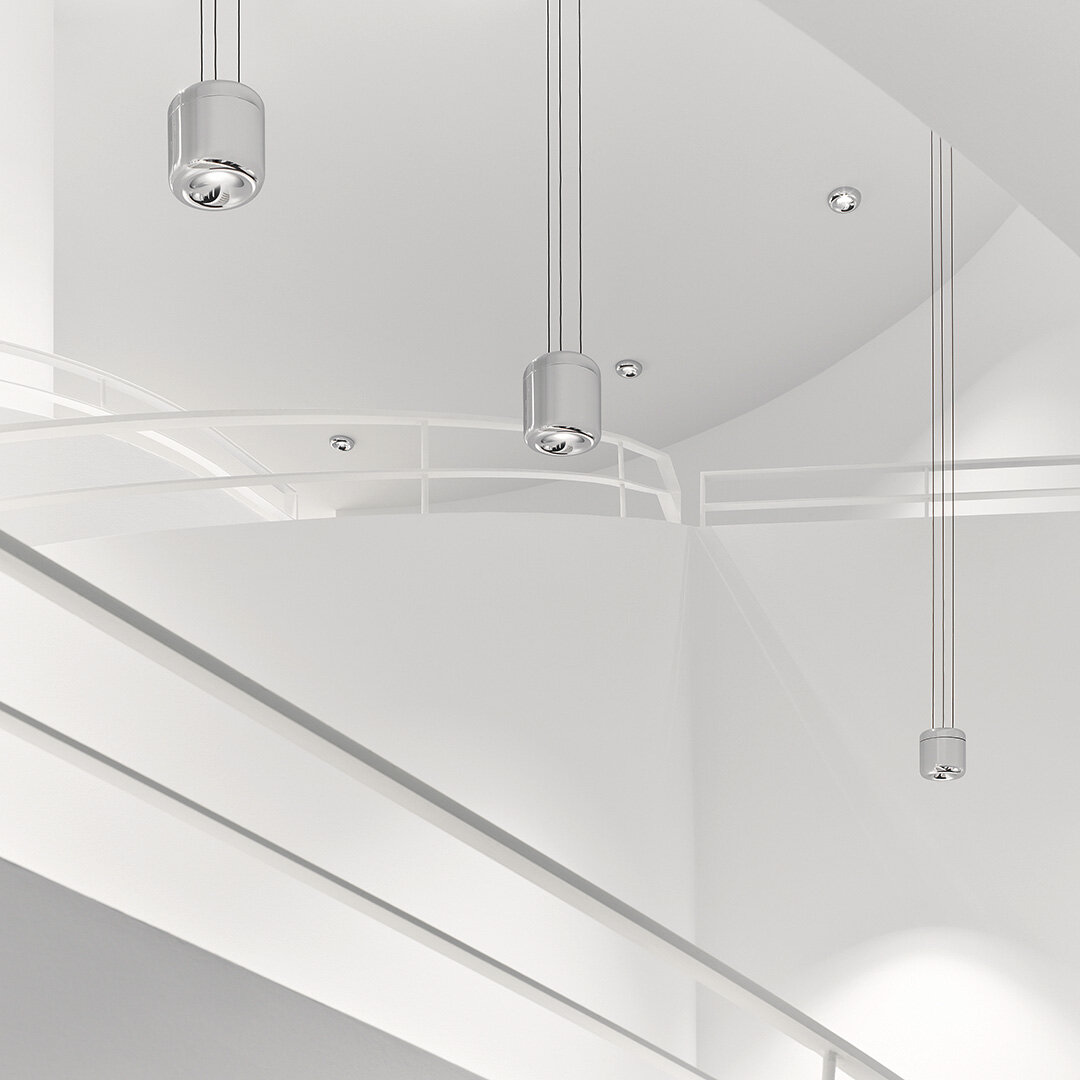 CAVITY Suspension L & Recessed L Aluminiumglanz © Studio Olaf Becker