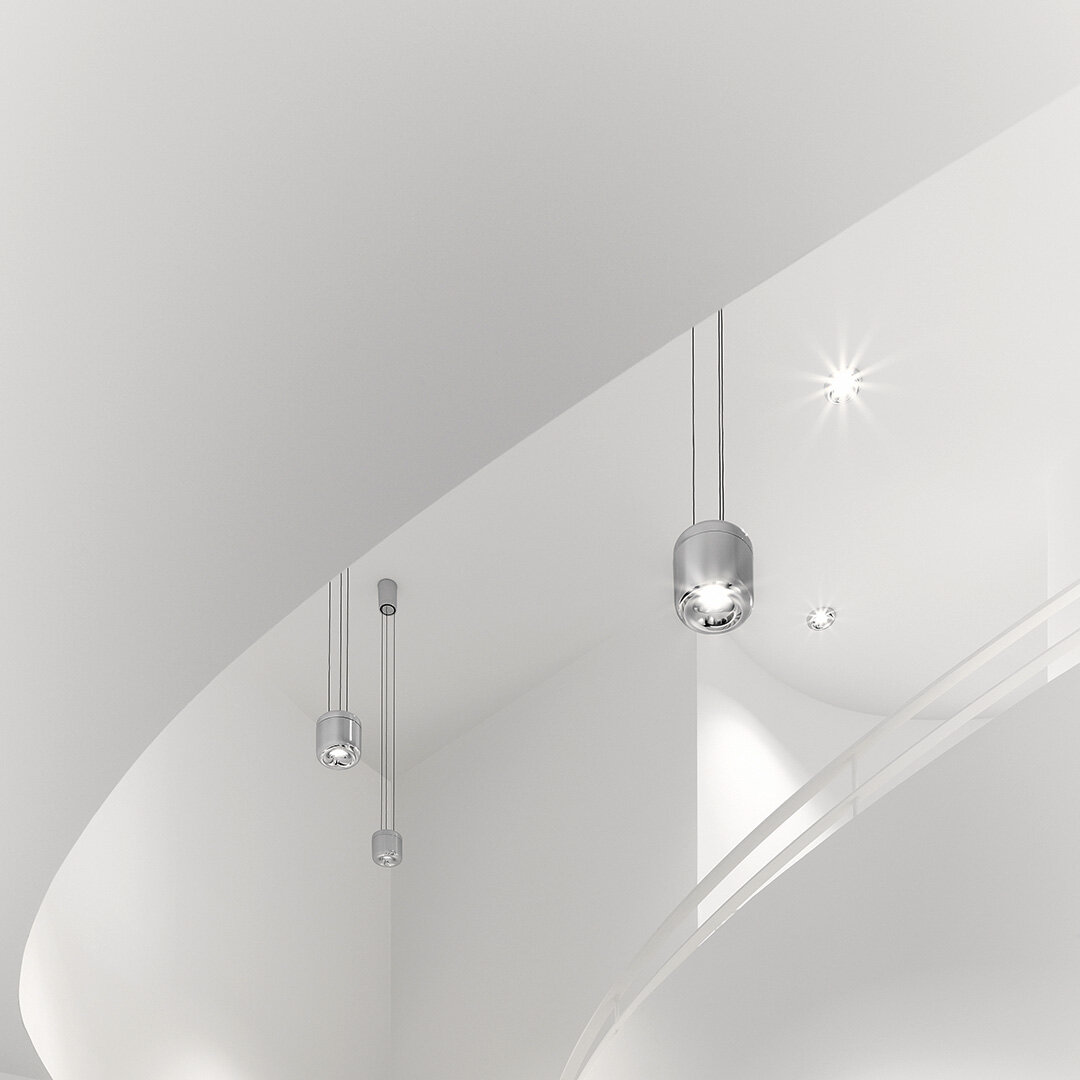 CAVITY Suspension L & Recessed L Aluminiumglanz © Studio Olaf Becker