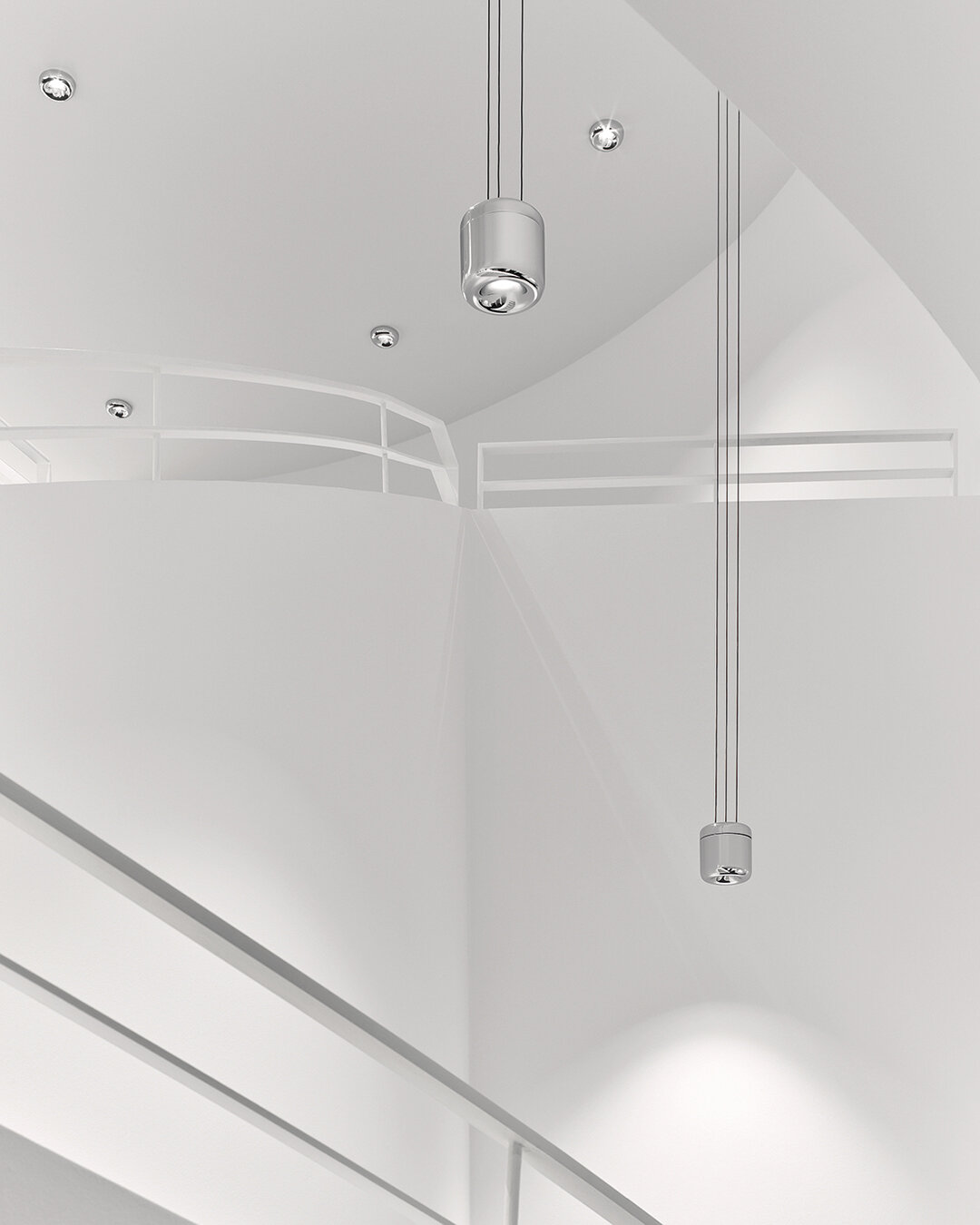 CAVITY Suspension L & Recessed L Aluminiumglanz © Studio Olaf Becker